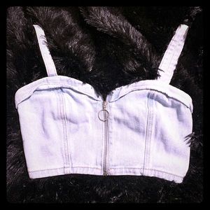 Denim crop top